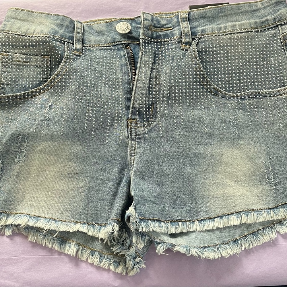 Sparkle denim shorts size small